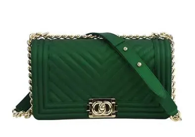 1028 - GREEN JELLY PURSE