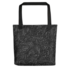 3D Black Ornament Pattern Tote bag