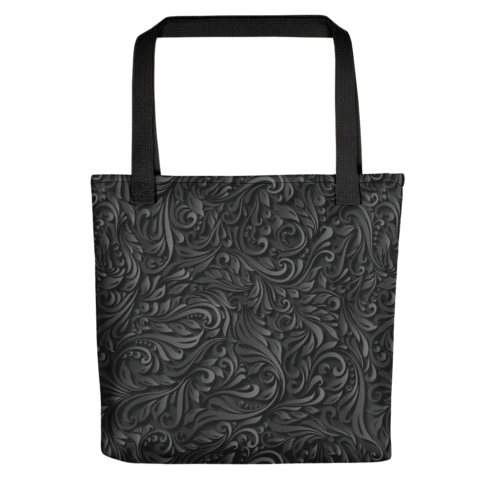 3D Black Ornament Pattern Tote bag