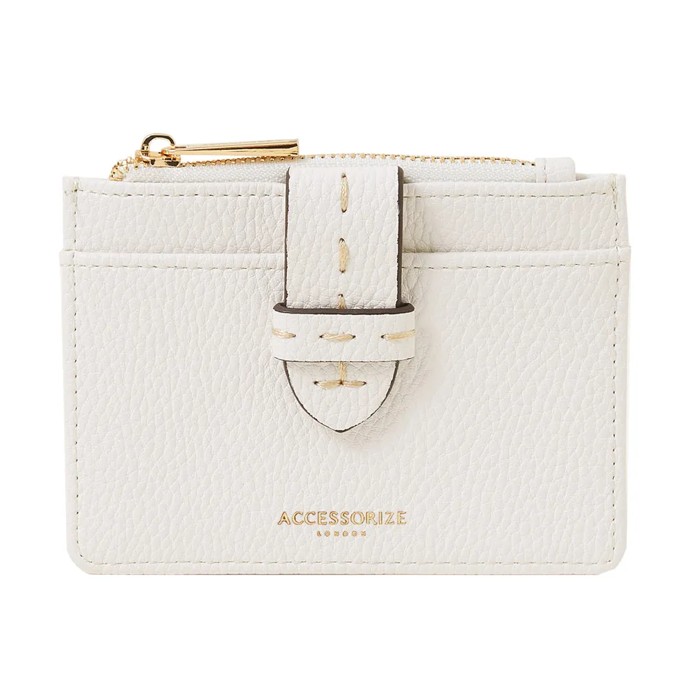 Accessorize London White Stitched Cardholder