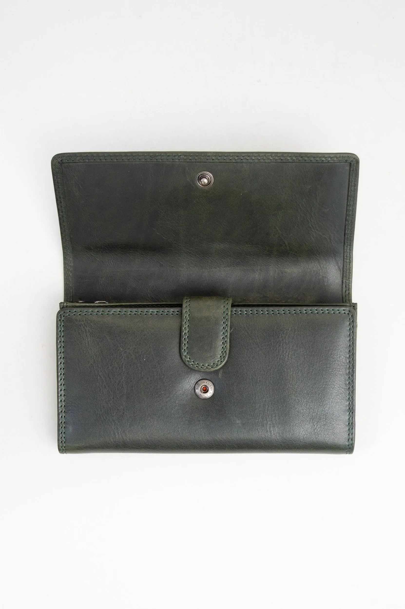 Adrian Klis 105 Ladies Wallet, Dark Green, Leather