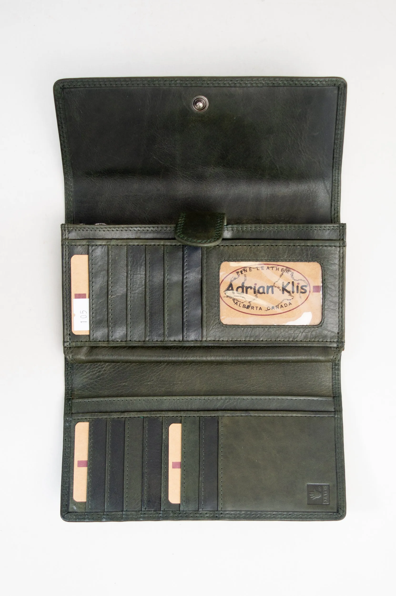 Adrian Klis 105 Ladies Wallet, Dark Green, Leather