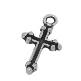 AVBeads Cross Charms Mini Silver 15mm x 9mm Metal Charms 10pcs