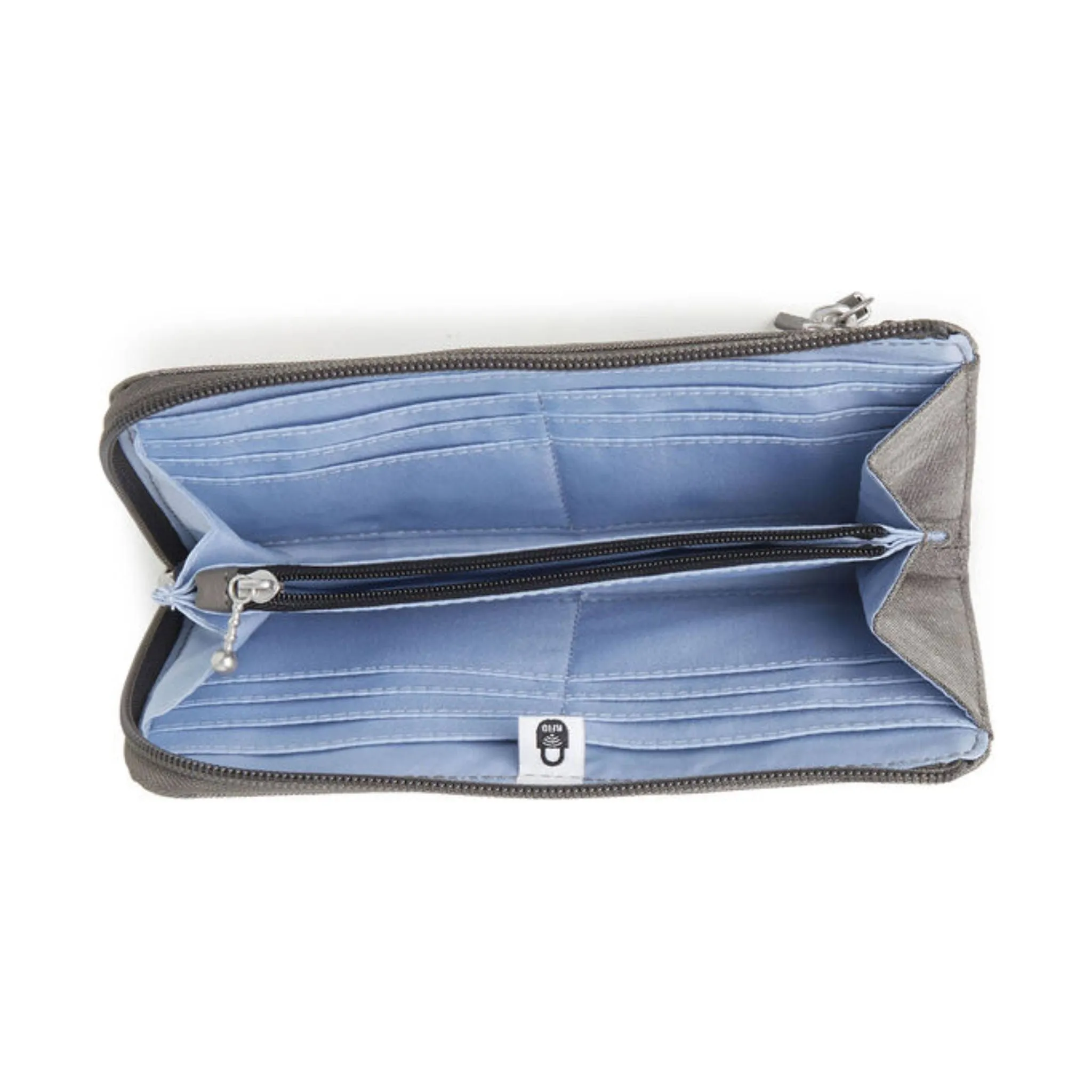 Baggallini Zip Around RFID Wallet - Sterling Shimmer