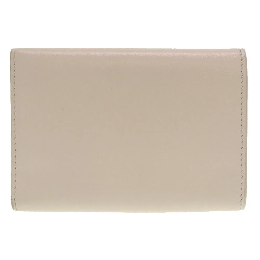 BALENCIAGA Tri-fold wallet 736730 leather Ivory Compact wallet Women