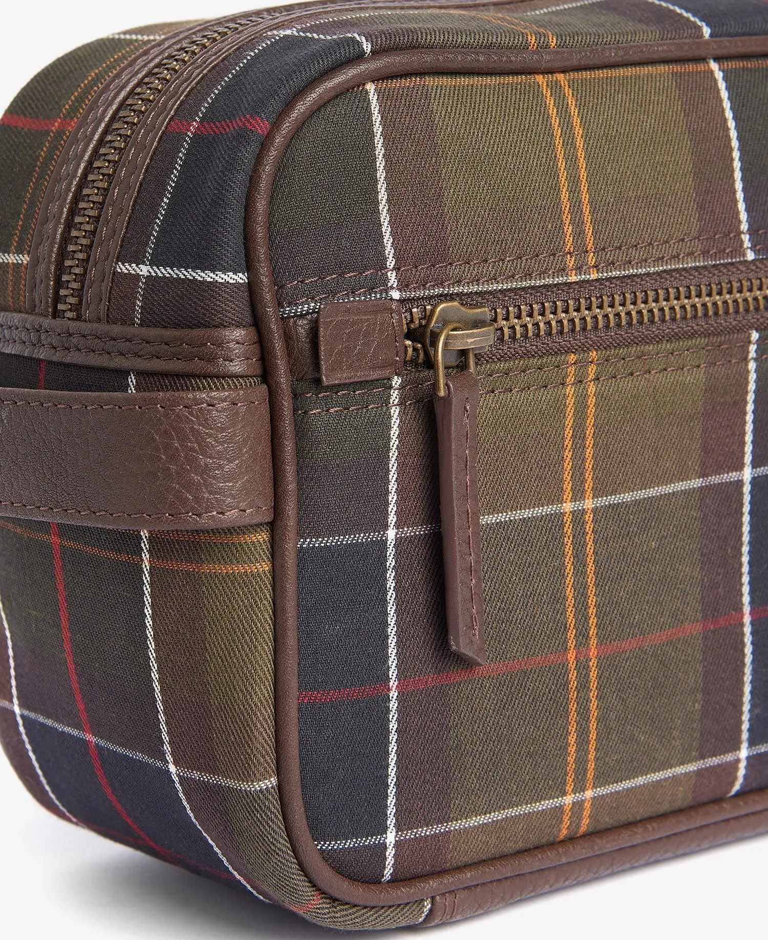 Barbour Tartan  Leather Dopp Kit