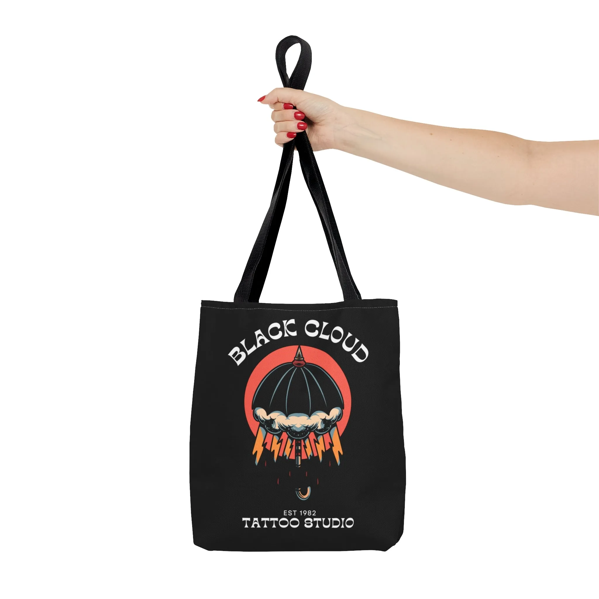 Black Cloud Tattoo Studio Tote Bag / Black Bag