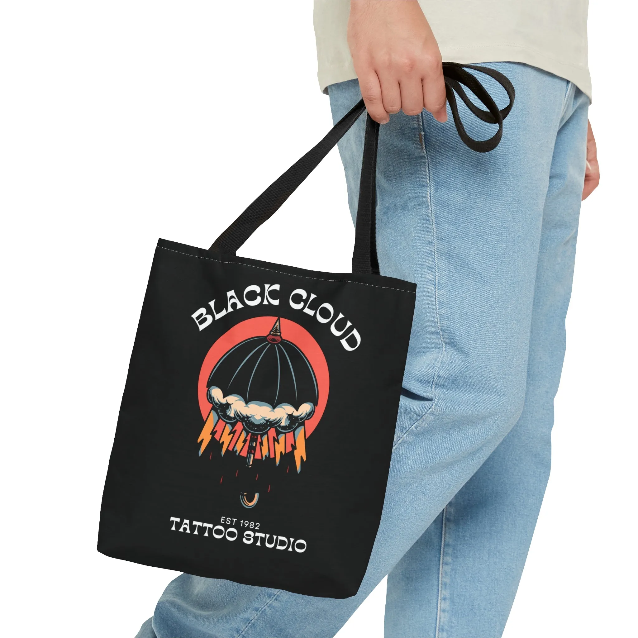 Black Cloud Tattoo Studio Tote Bag / Black Bag