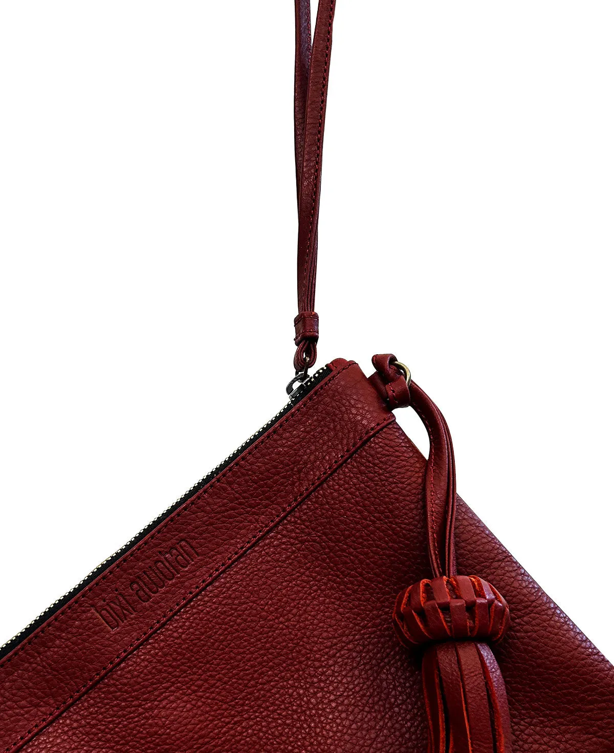 Camila Cognac Leather Clutch - Crossbody