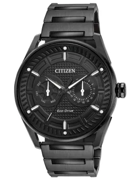 Citizen DRIVE CTO Mens Watch - Black Dial & Case - Bracelet - 100m - Day/Date