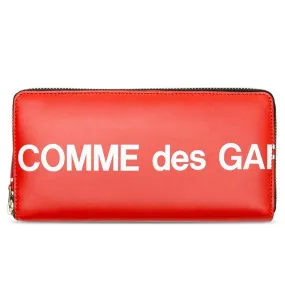 Comme des Garcons SA0110 Huge Logo Leather Wallet - Red