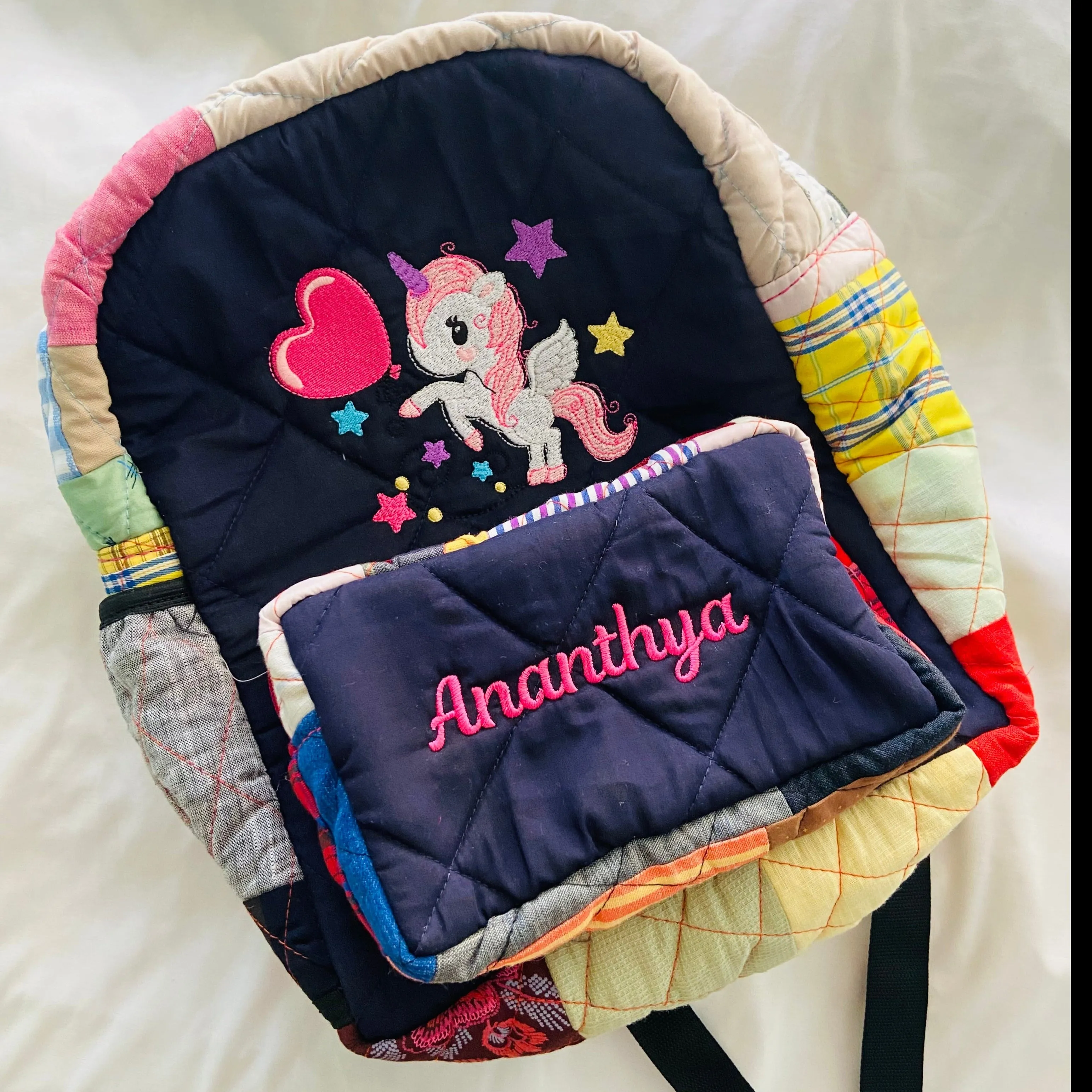 Customised Backpack for Kids - Sitting Baby Elephant