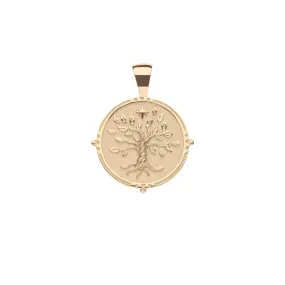 FAITH JW Small Pendant Coin in Solid Gold