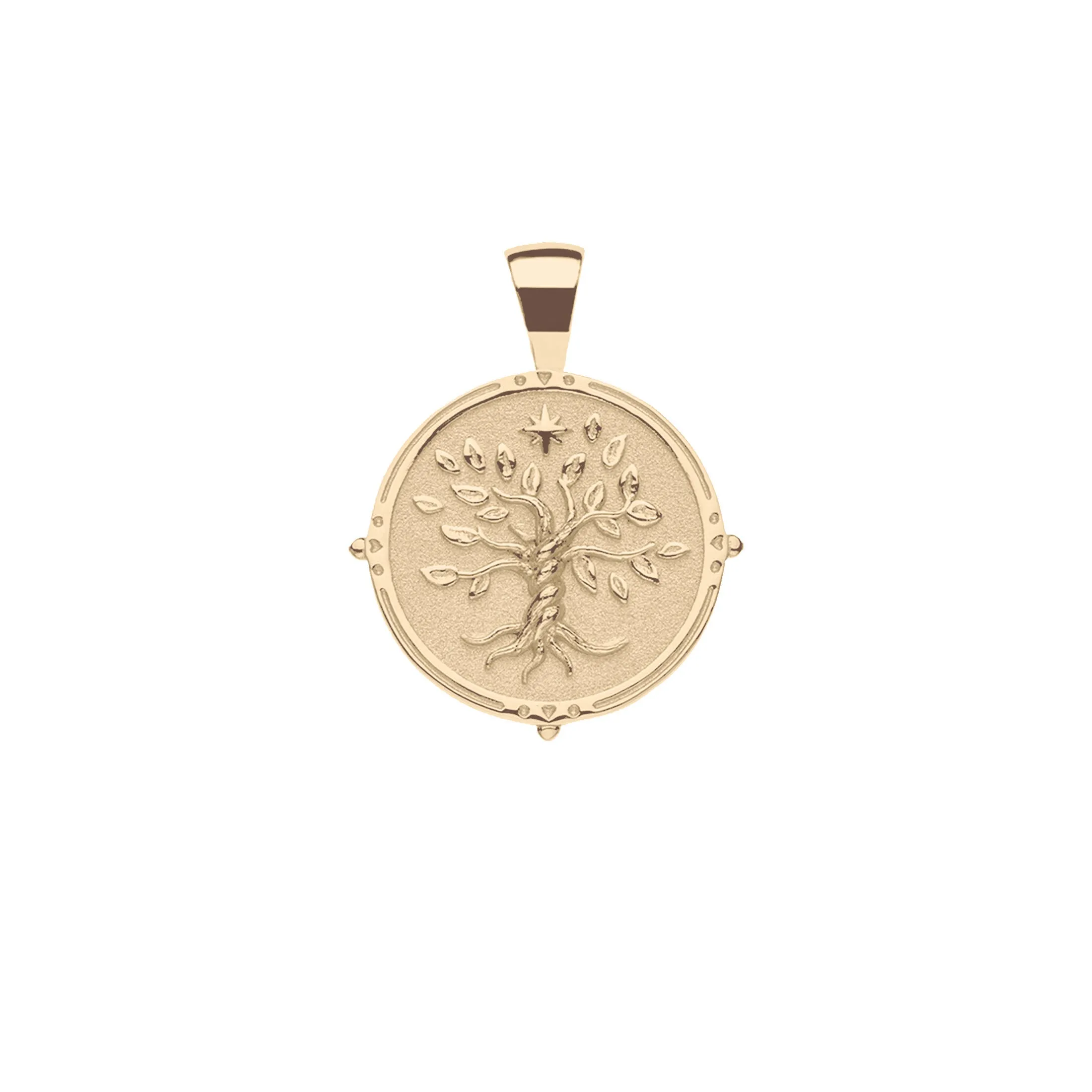 FAITH JW Small Pendant Coin in Solid Gold