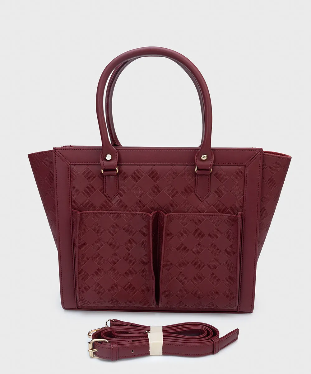 Faux Leather Tote Bag