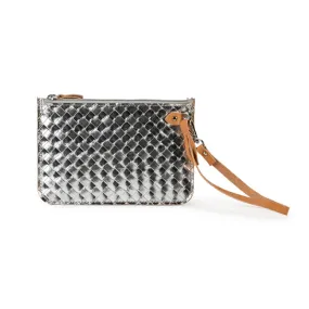 Gimi Woven Wristlet Purse in silver by Uashmama