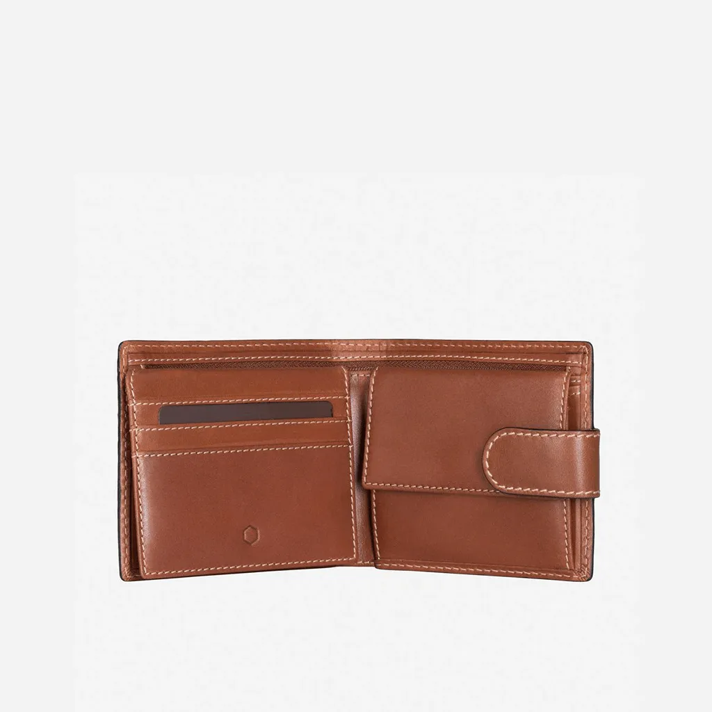 Large Bifold Wallet With Coin , Clay