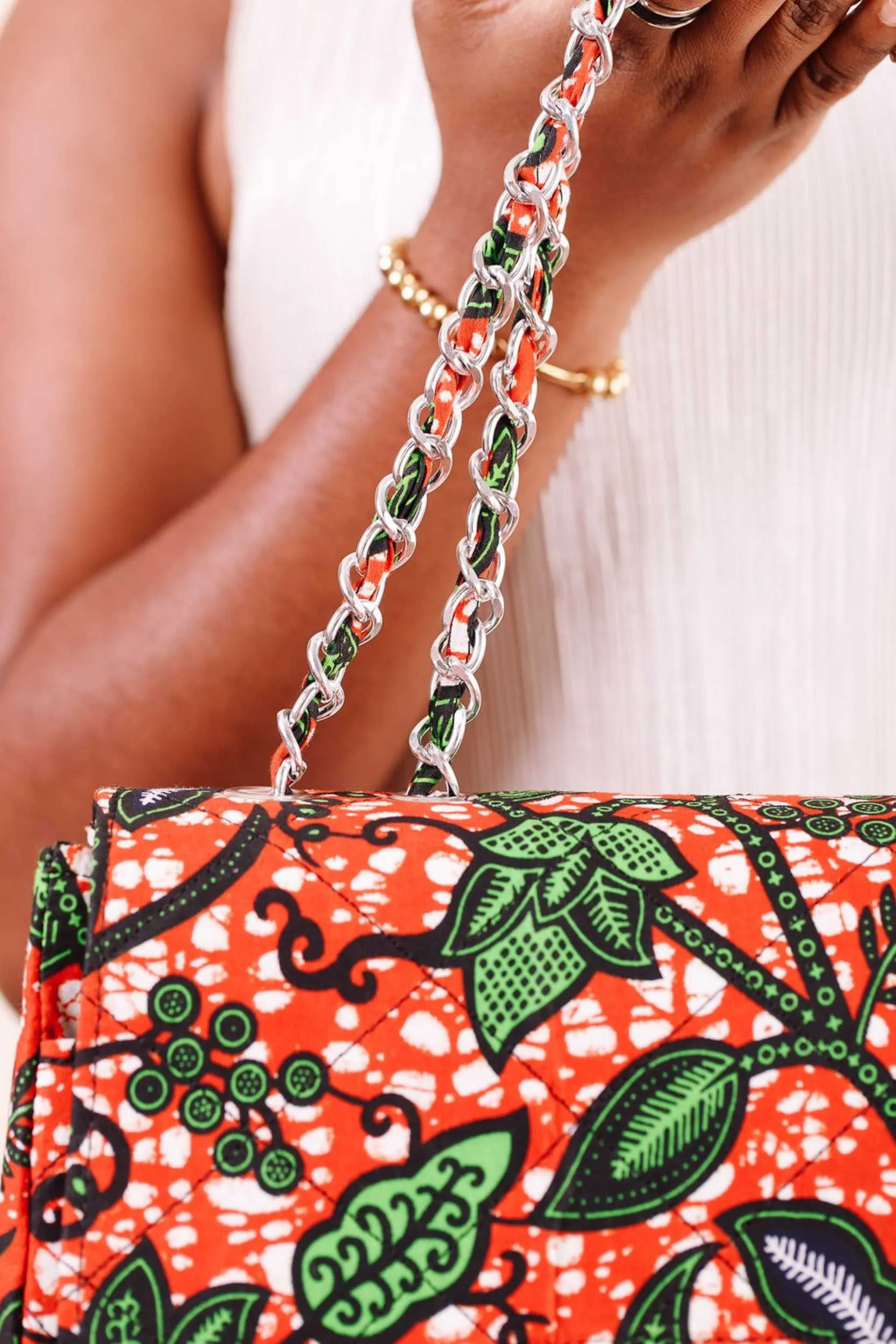 LORIDE African Print Midsize Bag