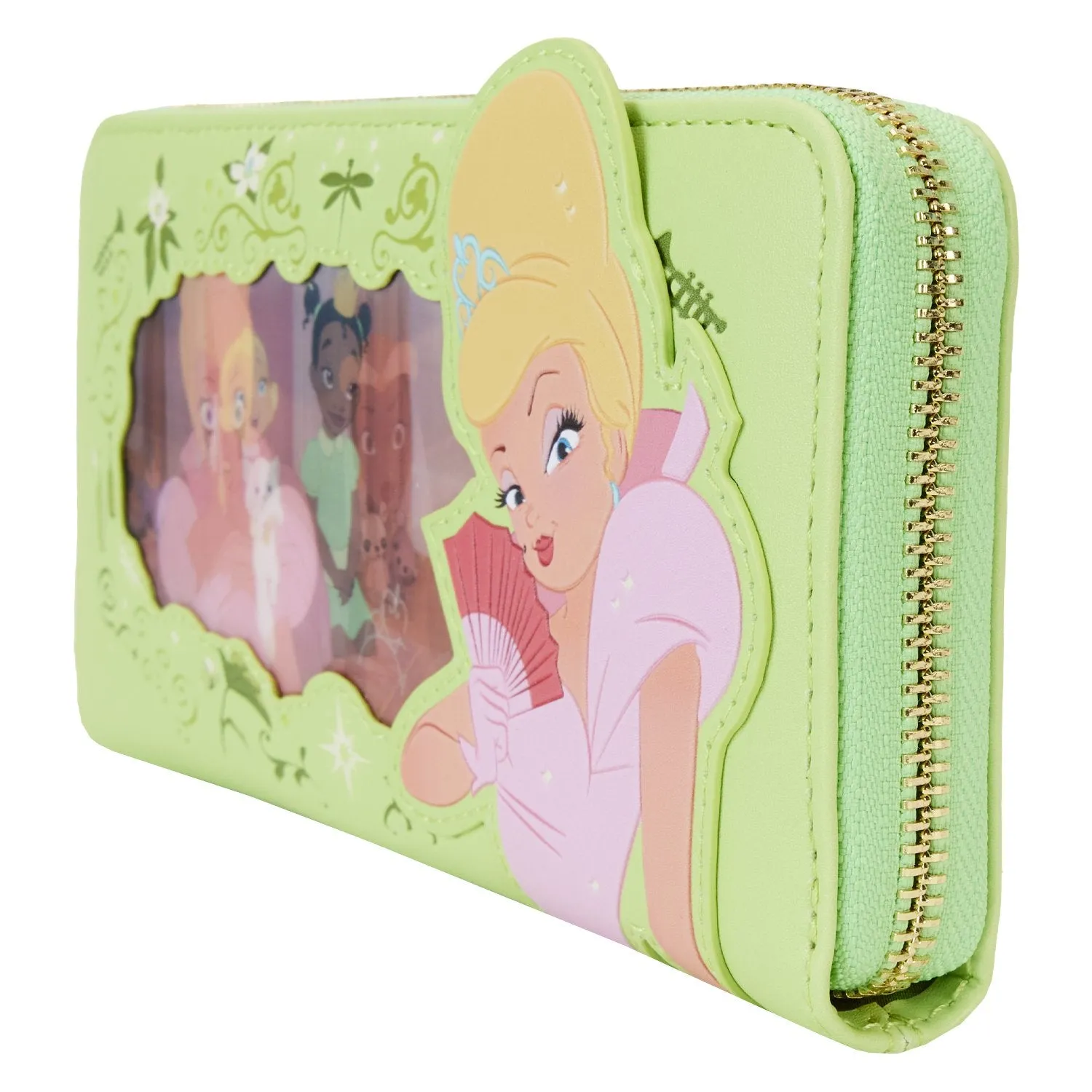 Loungefly Disney Princess and the Frog Tiana Lenticular Zip-Around Wristlet Wallet