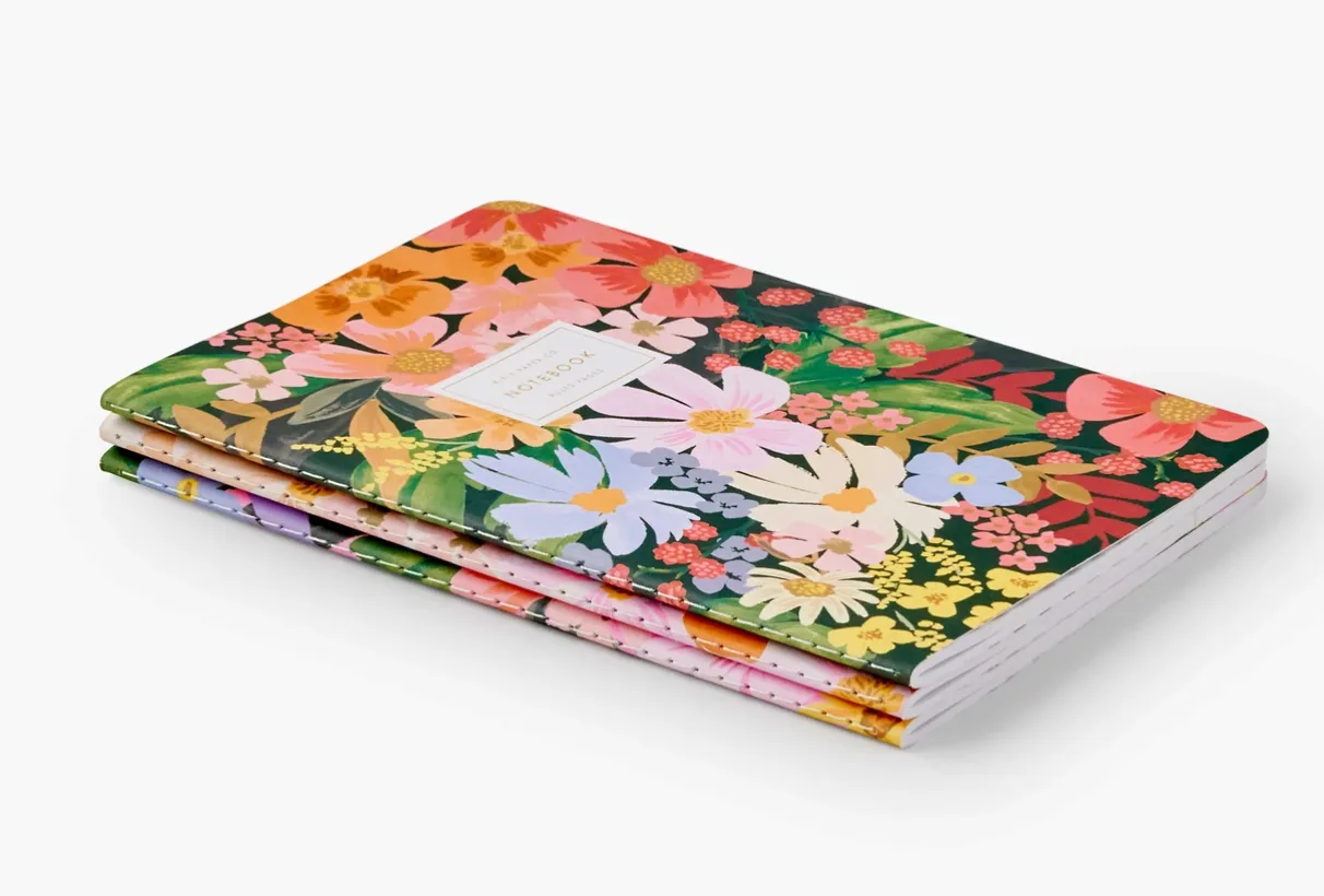 Marguerite Stitched Notebook - Set of 3