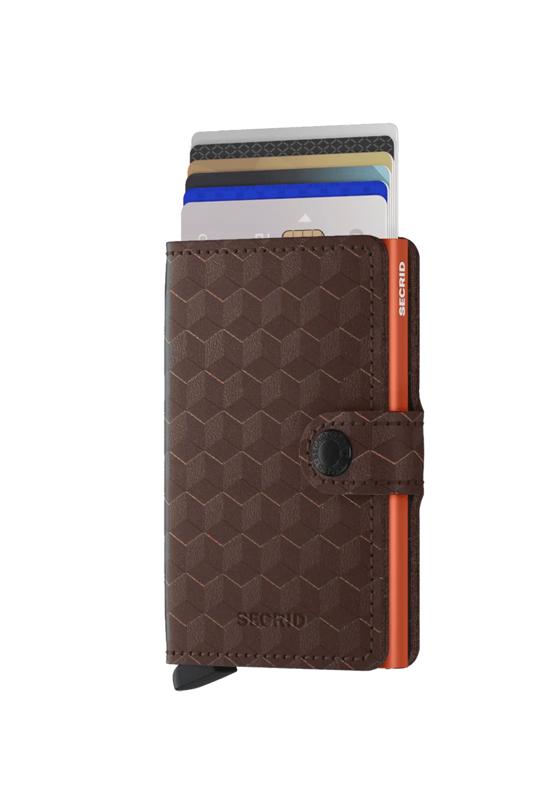 Mini Optical Wallet - Brown & Orange