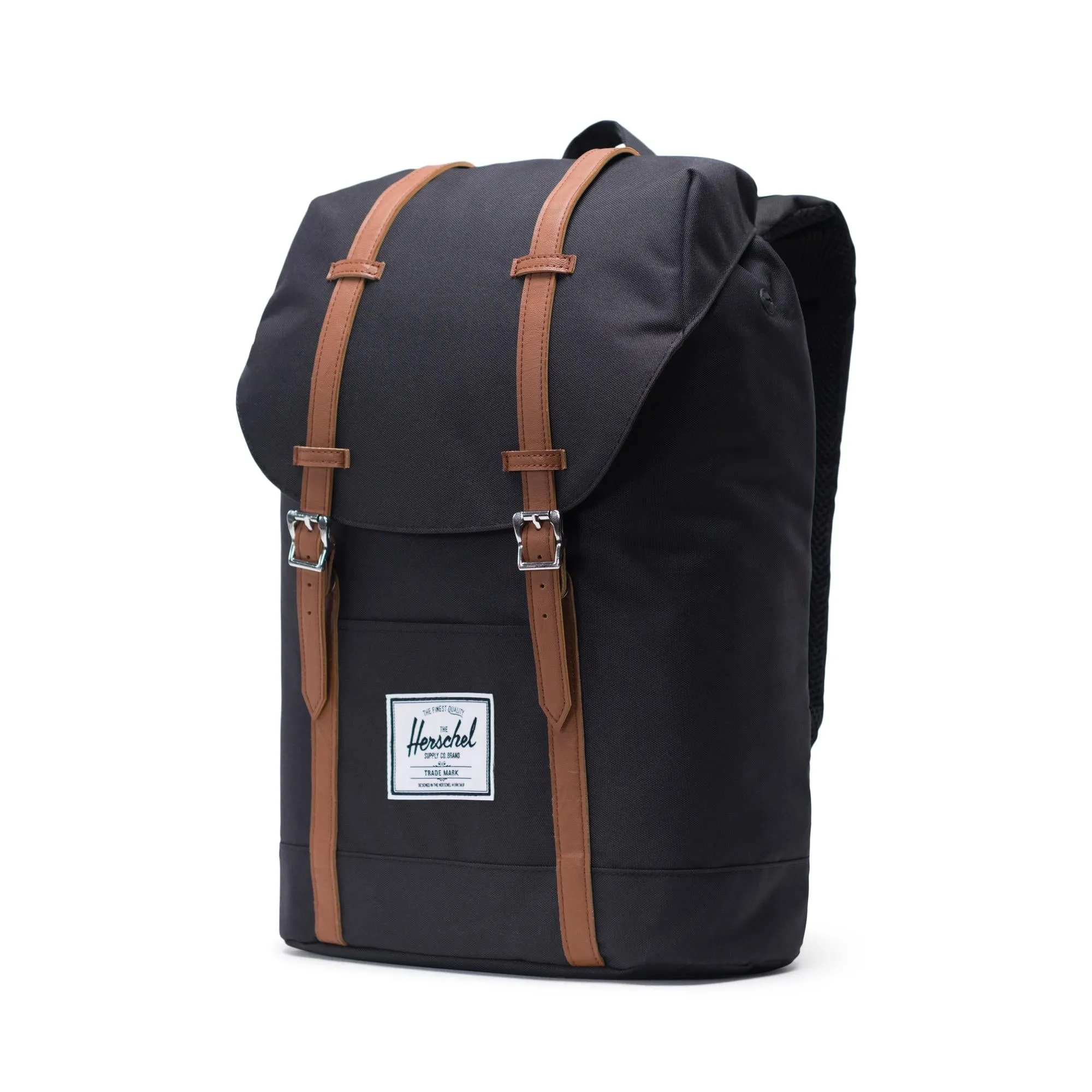 Mochila Herschel Retreat Black/Tan Synthetic Leather