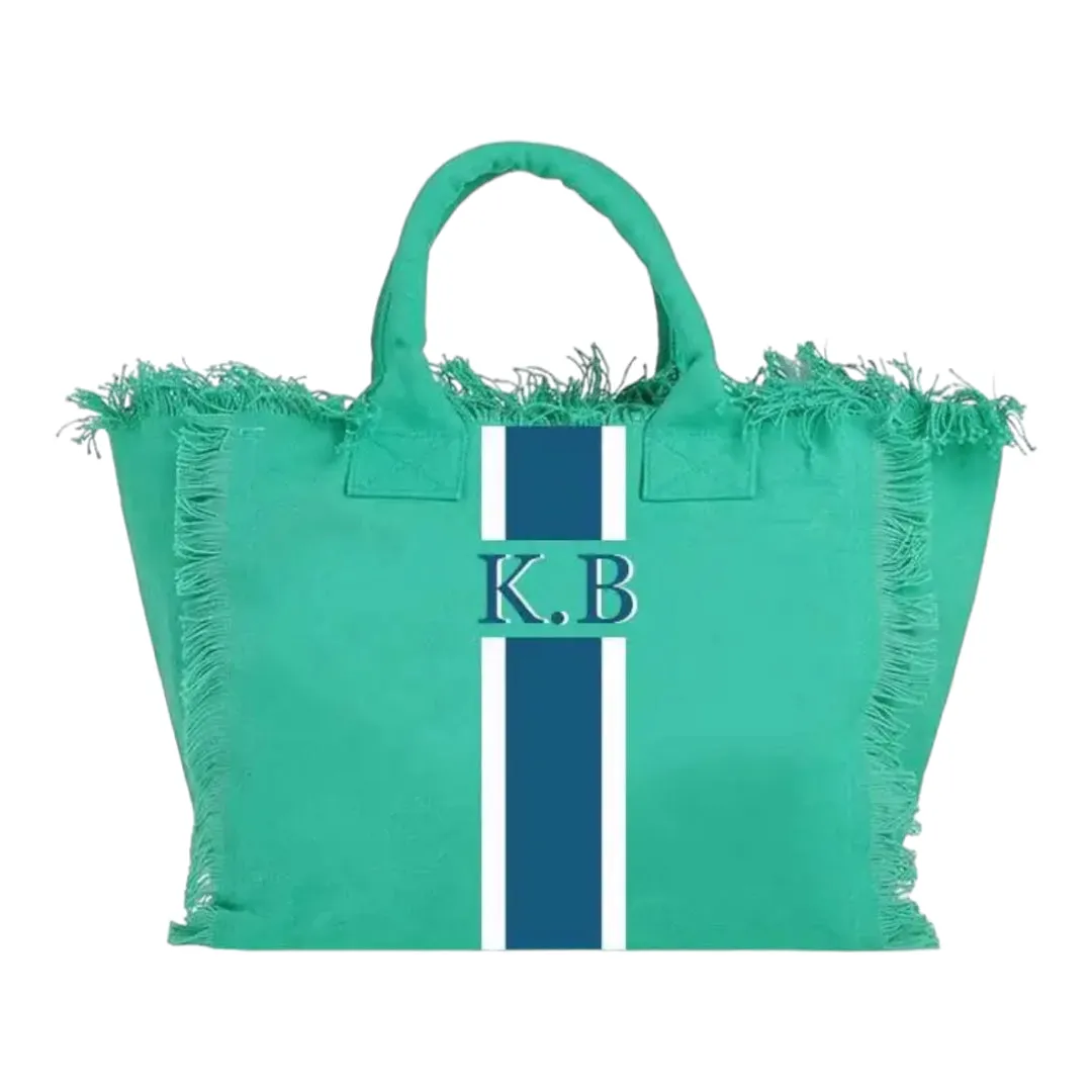 Monogram Fringed Tote