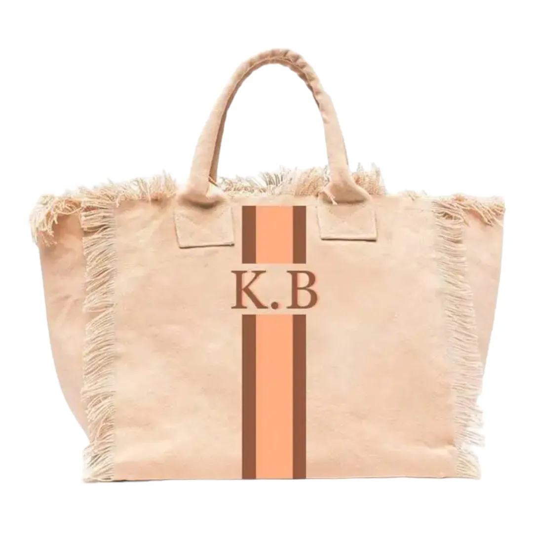 Monogram Fringed Tote