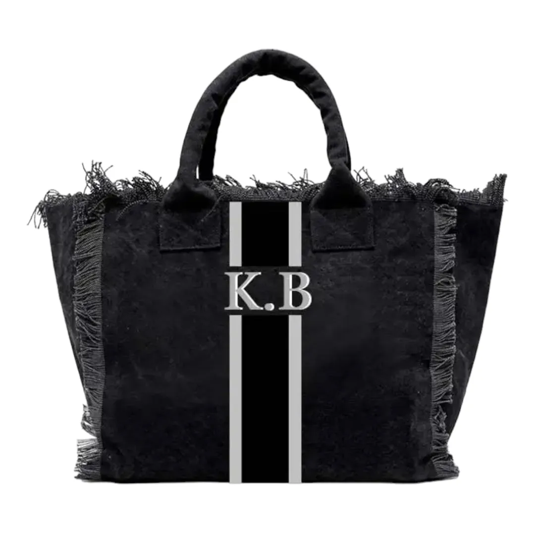 Monogram Fringed Tote