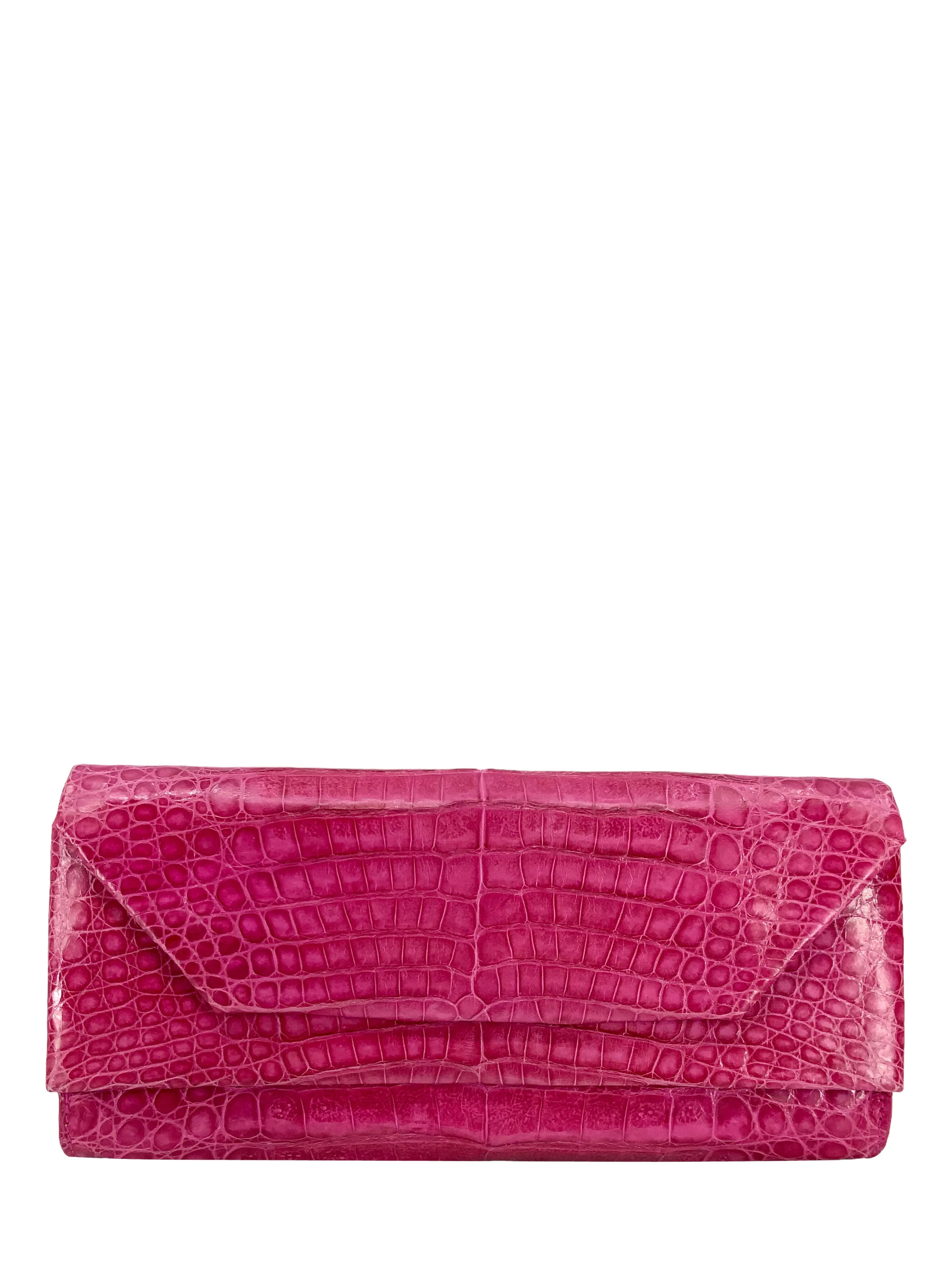 Nancy Gonzalez Crocodile Small Flap Clutch Bag