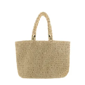 OCEAN TOTE BAG - NATURAL RAFFIA