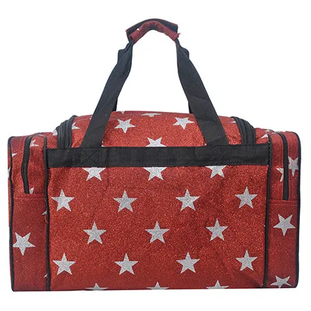 Red Glitter Super Star NGIL Canvas Carry on 20 Duffle Bag