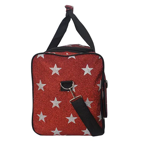 Red Glitter Super Star NGIL Canvas Carry on 20 Duffle Bag