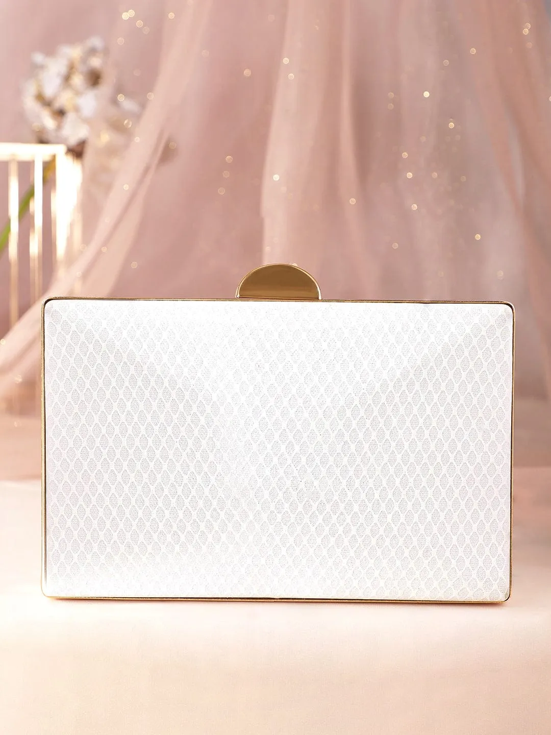 Rubans Dazzling Allure Handcrafted Shimmery Clutch Bag