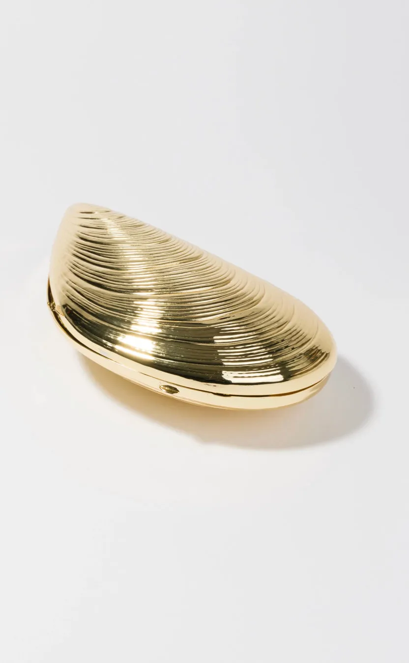 Simkhai - Bridget Metal Shell Clutch - Gold