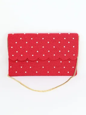 Strawberry Scalloped Clutch