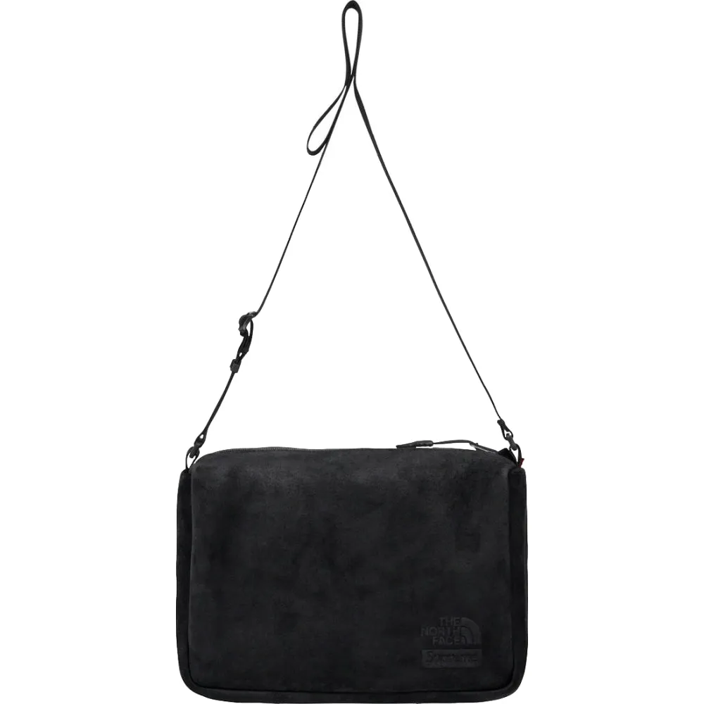 SUPREME TNF SUEDE SHOULDER BAG-BLACK