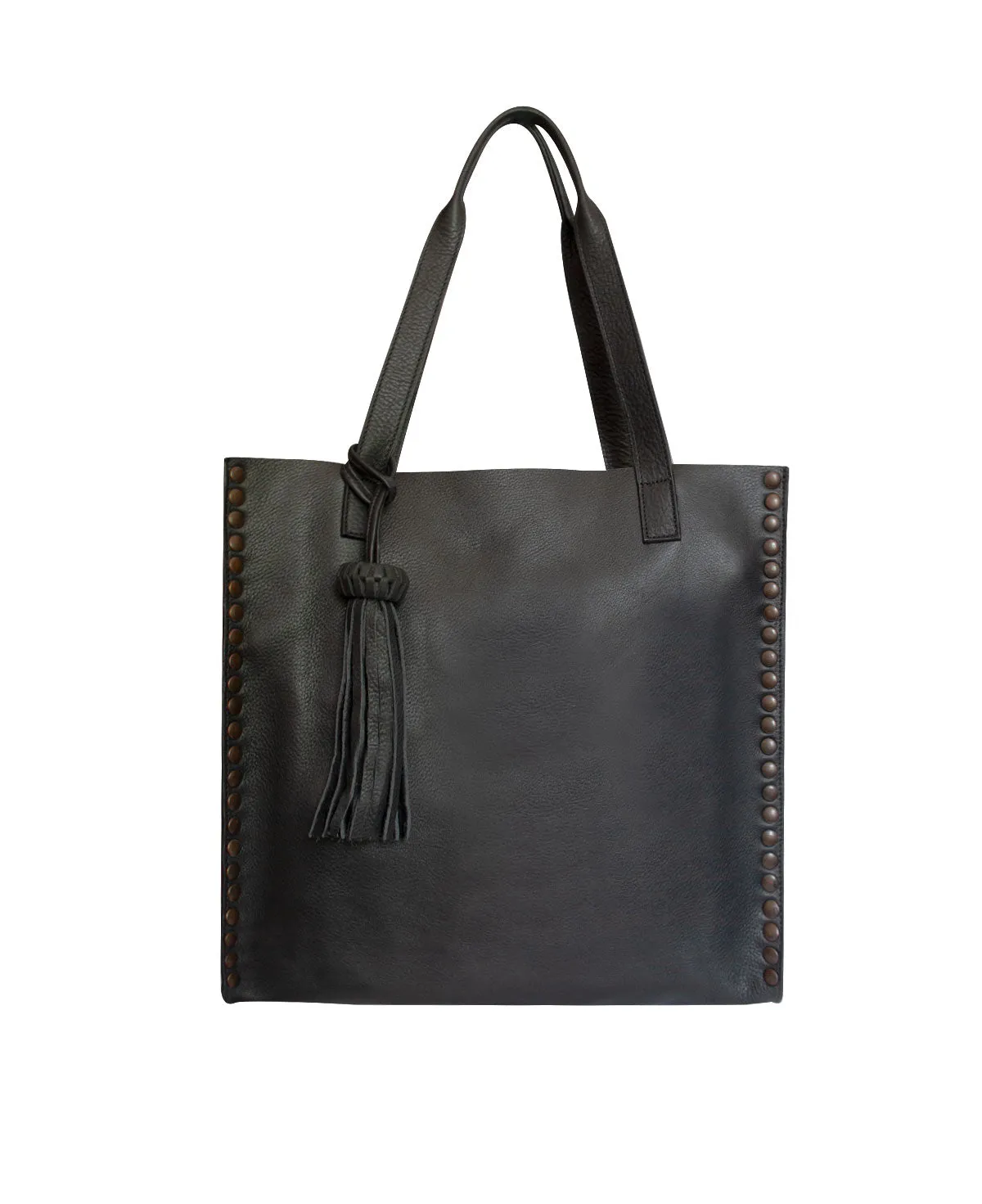 Tote Black Leather Tzeltal Bis Bag