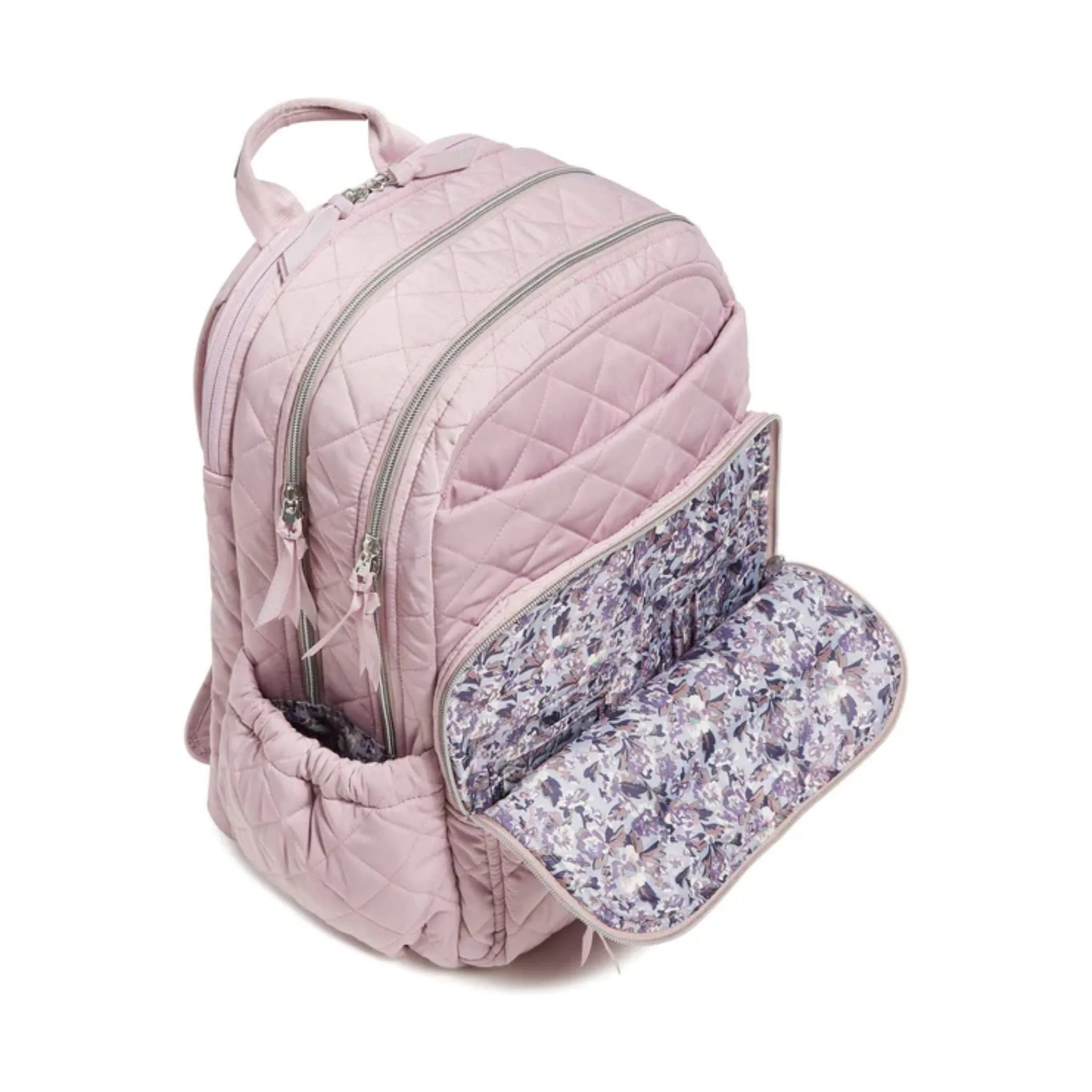 Vera Bradley XL Campus Backpack In Performance Twill - Hydrangea Pink