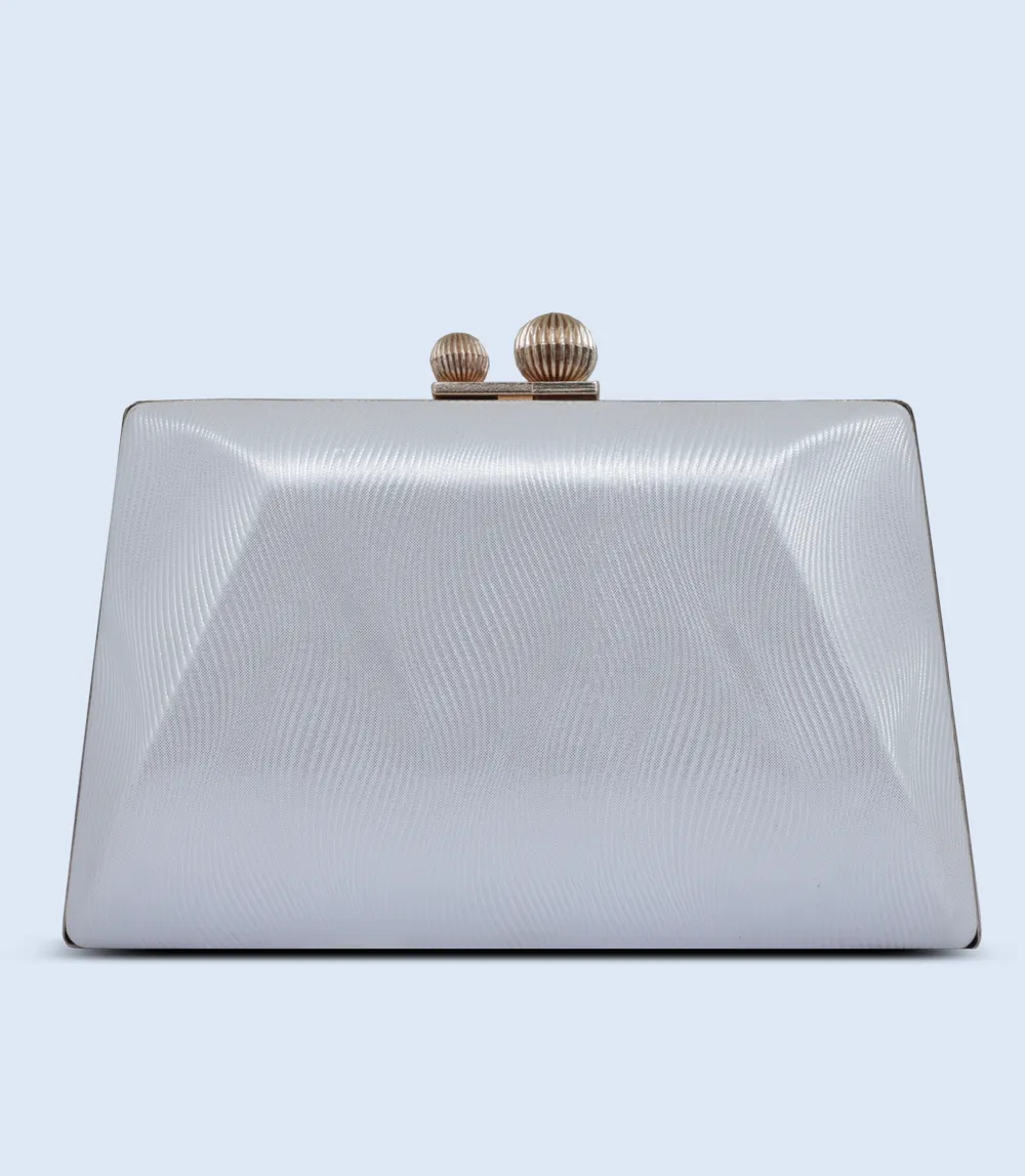 WB2503-SILVER-Women Snazzy Clutch