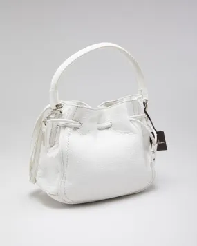 Woman's Cole Haan White Leather Hand Bag